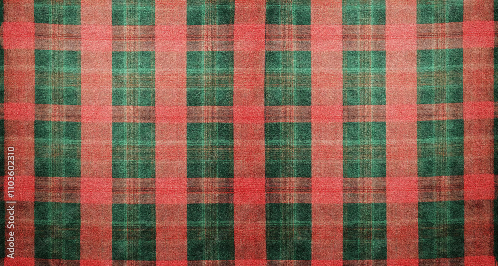 Red and Green Plaid Fabric Texture for Festive Backgrounds Red and Green Plaid Fabric Texture for Festive Backgrounds