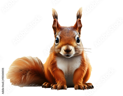 Squirrel isolated on white background, cutout