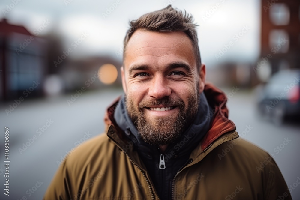 Portrait of a handsome man with beard and moustache looking at camera Portrait of a handsome man with beard and moustache looking at camera