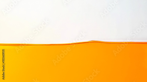 Abstract landscape texture and water level orange on white background.