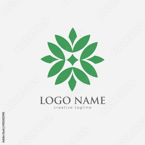 Abstract flowr logo design vector template