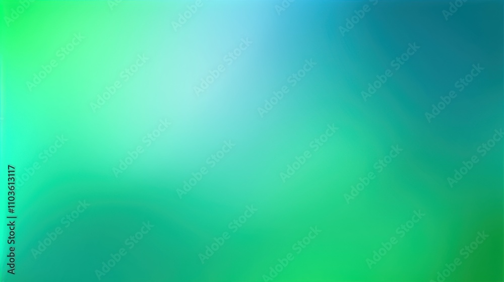 Tranquil green and blue abstract gradient background