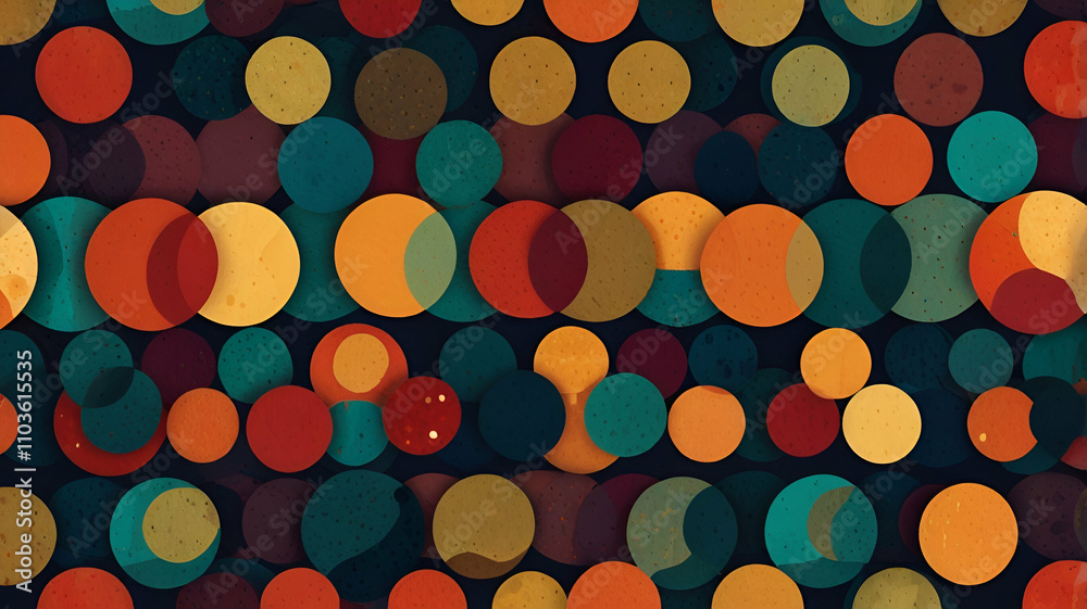A group of circles arranged in an irregular pattern, creating a fragmented look. Abstract background/Wallpaper