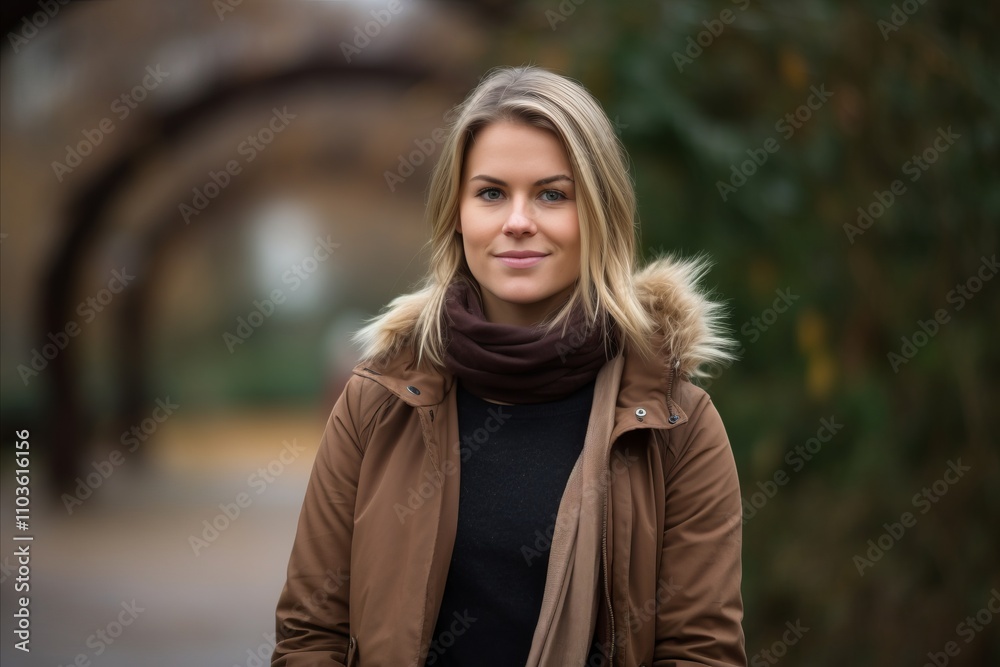 Portrait of a beautiful young woman in a park in autumn. Portrait of a beautiful young woman in a park in autumn.