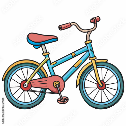 A  bycycle on a isoleted white background 