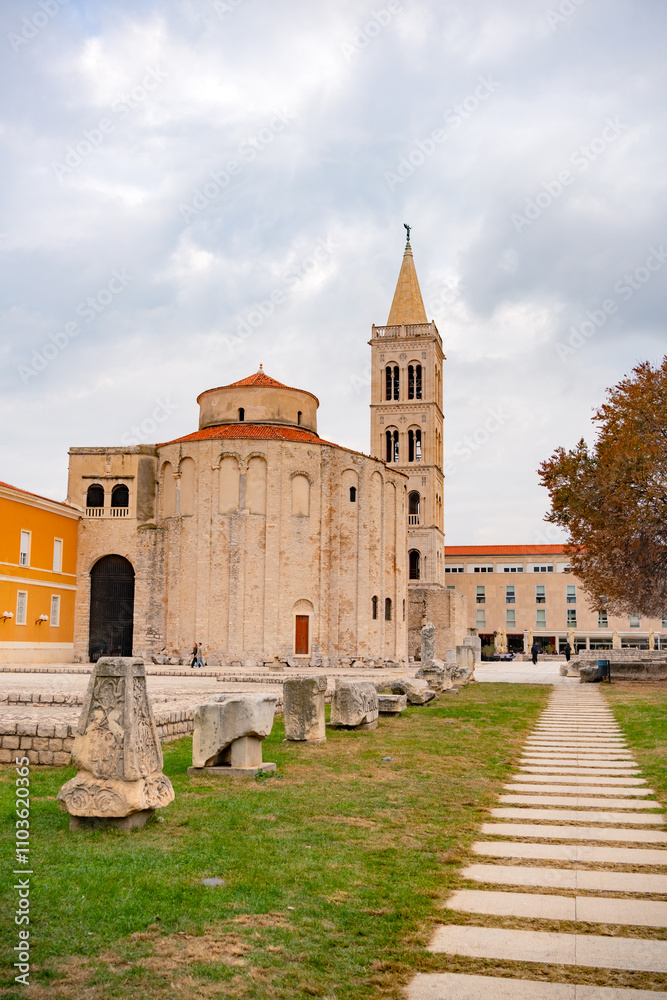 Ταπετσαρία The historical City Centre of Zadar, Croatia. The Roman Forum