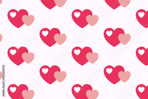 Cute heart pattern. Vector illustration