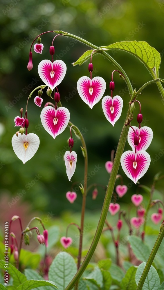Bleeding Heart Perennial with arching stems and unique pink or white heart shaped flowers Bleeding Heart Perennial with arching stems and unique pink or white heart shaped flowers