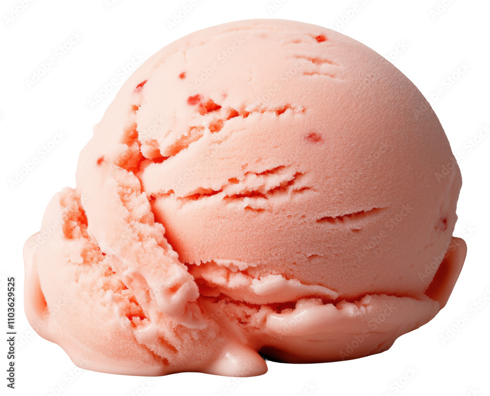 PNG Scoop of pink strawberry ice cream PNG Scoop of pink strawberry ice cream