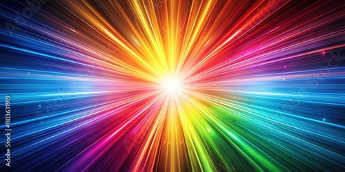 Vibrant burst of colorful light in various radiant hues, explosion, colored, light, vibrant, radiant, hues, abstract, dynamic