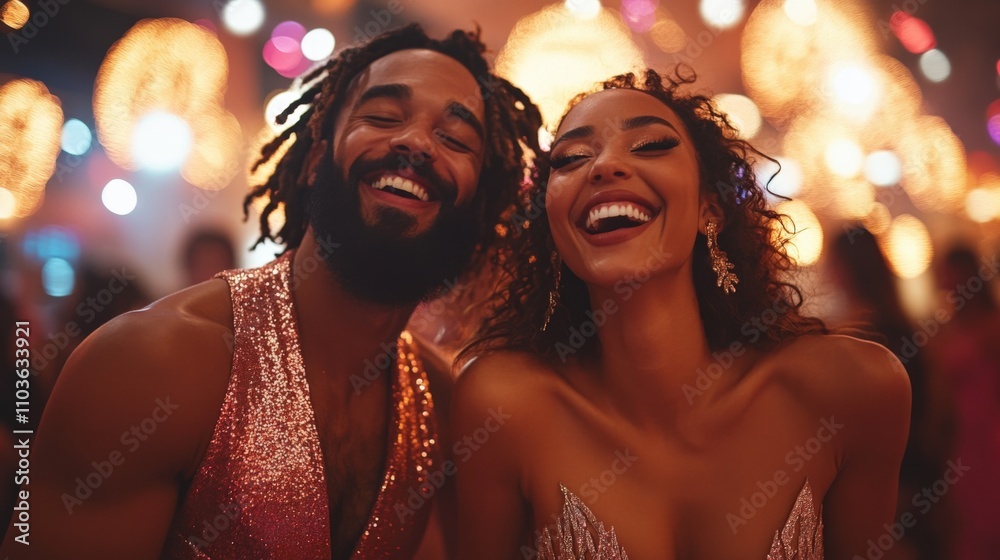 Joyful Celebration at a Glittering Party Joyful Celebration at a Glittering Party