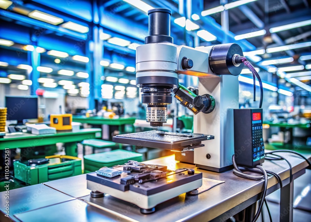 High-Precision Measuring Microscope in Manufacturing for Quality Control of Parts with High Depth of Field, Ensuring Accuracy and Efficiency in Production Processes High-Precision Measuring Microscope in Manufacturing for Quality Control of Parts with High Depth of Field, Ensuring Accuracy and Efficiency in Production Processes
