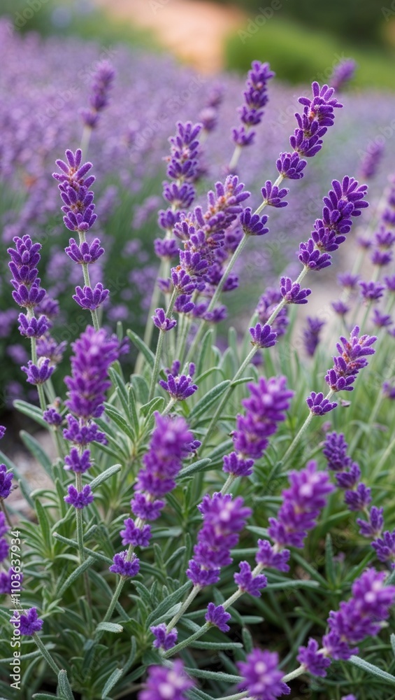 Fototapeta premium Lavender Perennial herb known for its fragrant purple flowers and used in cooking perfumes and essential oils