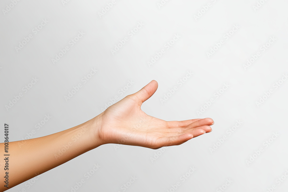 An open hand reaching out against a plain background, symbolizing invitation, assistance, or communication. An open hand reaching out against a plain background, symbolizing invitation, assistance, or communication.