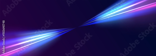 Abstract fire flare trace lens flares acceleration speed motion on night road. Acceleration speed motion on night road. Motion Blur Effect. 