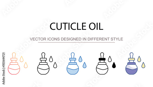 Cuticle Oil icon design with white background stock illustration