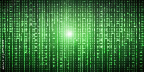 Green binary code representing technology and digital communication, technology, digital, communication, binary, code