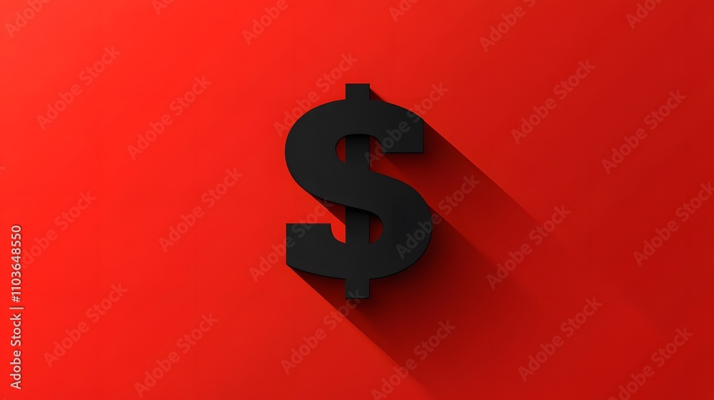 Minimal dollar sign symbol, sleek flat style with a modern touch Minimal dollar sign symbol, sleek flat style with a modern touch