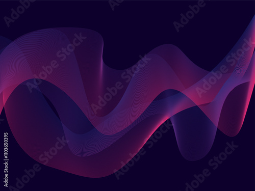  Trendy gradient waves background. Abstract background. Banner template. Vector illustration