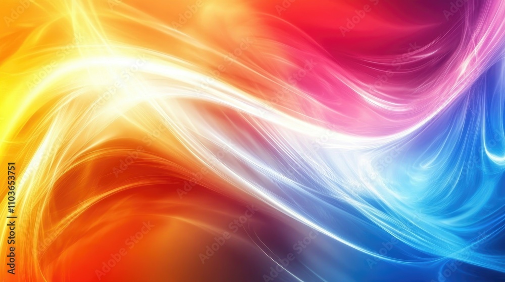 custom made wallpaper toronto digitalVibrant abstract background showcasing flowing dynamic lines in a blend of warm oranges, reds, and cool blues creating a sense of motion and energy.
