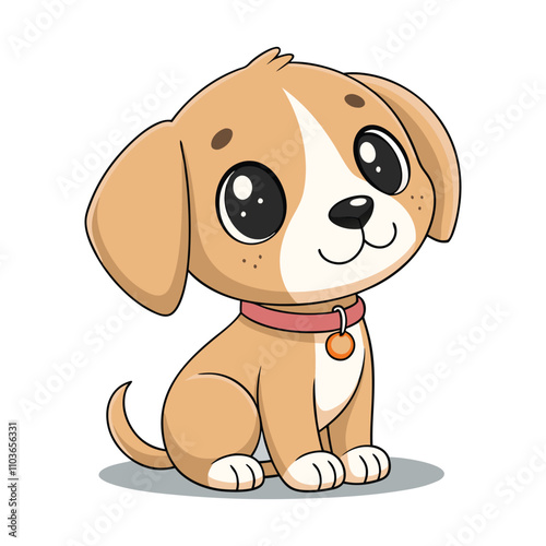 Puppy cartoon cute animals vector illustration