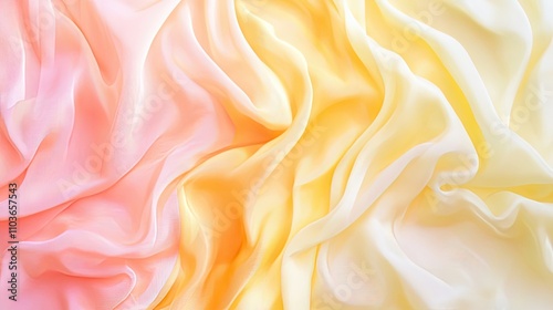 Draped Pastel Pink and Yellow Fabric Texture