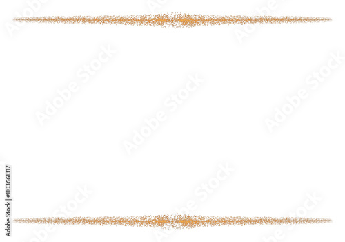 Classic Bronze Text Frame, Isolated on White