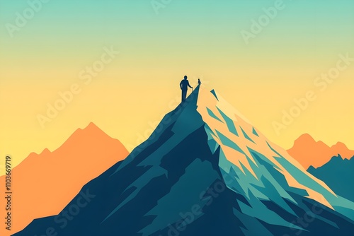 hiking mountain peak leader man standing top sun silhouette view teamwork silhouette group people climbing mountain success  landscrape book cover
