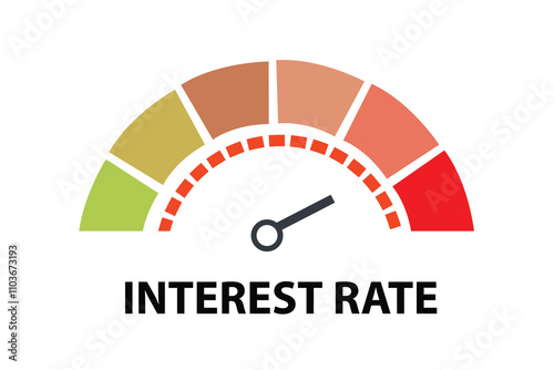 Monetary high inflation raising interest rate business crisis situation vector illustration design background concept 