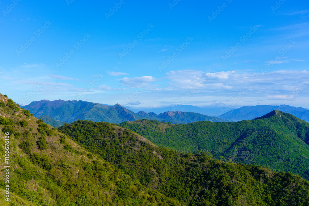 Fototapeta premium Beautiful landscape relief terrain mountain and forest scenery province