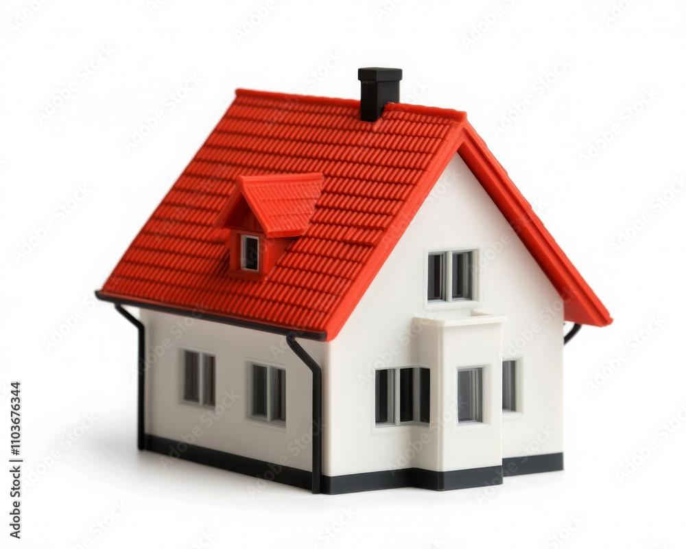 A charming model house showcasing modern architectural design. A charming model house showcasing modern architectural design.