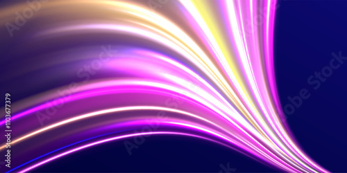 Abstract fire flare trace lens flares acceleration speed motion on night road. Acceleration speed motion on night road. Colorful Light Trails, Long Time Exposure Motion Blur Effect. 