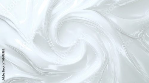 Swirling White Satin Background Texture