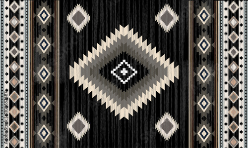 Navajo tribal vector seamless pattern. Native American ornament. Ethnic South Western decor style. Boho geometric ornament. Vector seamless pattern. Mexican blanket, rug. Woven carpet illustration