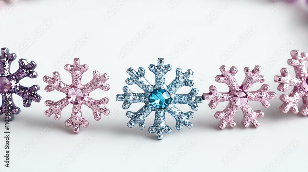 Luxurious Christmas Colorful snowflake jewelry design with sparkling gems. Luxurious Christmas Colorful snowflake jewelry design with sparkling gems.