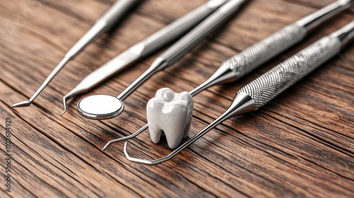 Dental tools and equipment dental office medical instruments clinical environment close-up view oral health focus