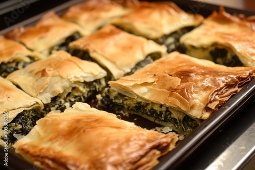 Greek spinach pastry photo