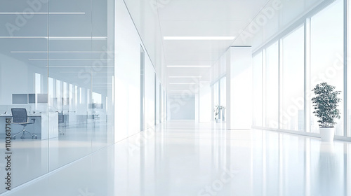 Wallpaper Mural Clean office space with white walls and floors. Torontodigital.ca