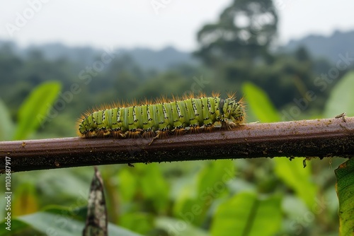 Nettle caterpillars harm crops in oil palm farms photo