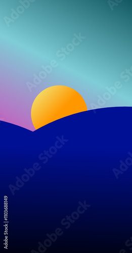 siluet sunrise wallpaper 
