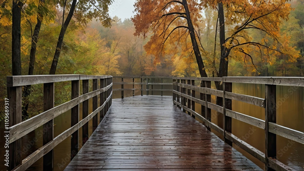 An autumn landscape with a carpet of bright golden fallen leaves and the reflection of trees in calm water. A cozy and tranquil atmosphere of nature's harmony. An autumn landscape with a carpet of bright golden fallen leaves and the reflection of trees in calm water. A cozy and tranquil atmosphere of nature's harmony.