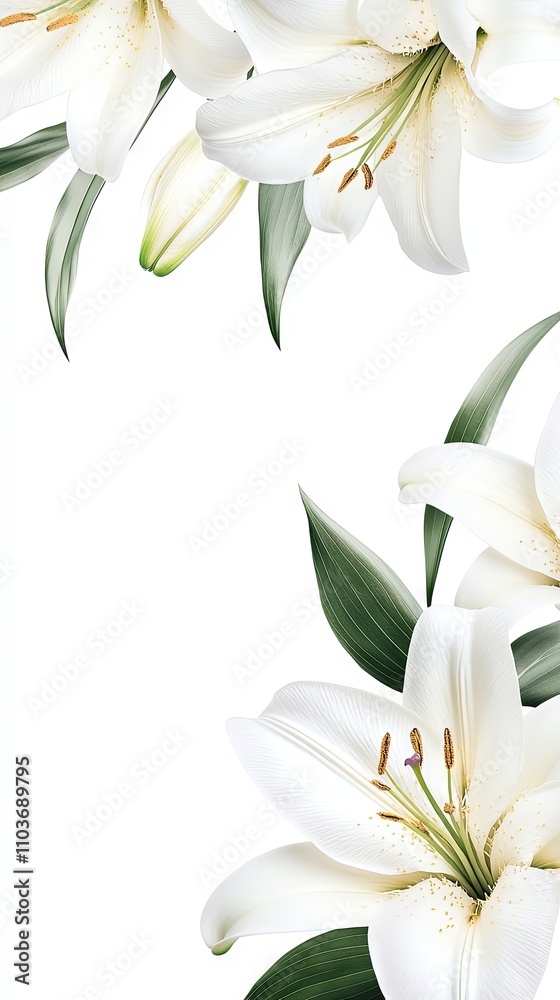 Fototapeta premium Stunning White Lily Floral Arrangement