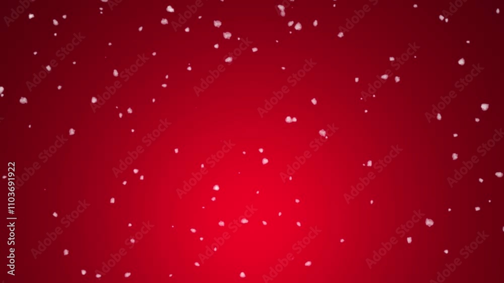 Bright red snowfall background. Seamless looping wintertime christmas wallpaper animation. Bright red snowfall background. Seamless looping wintertime christmas wallpaper animation.