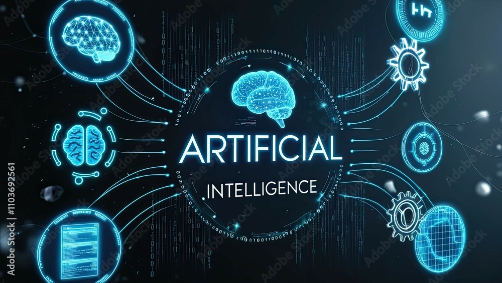 Fototapeta premium Innovation in action: holograms and next-generation interfaces