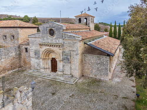 Pre-Romanesque temple of Santa María de Wamba, 10th century, Montes Torozos region, Valladolid, Castile and Leon, Spain