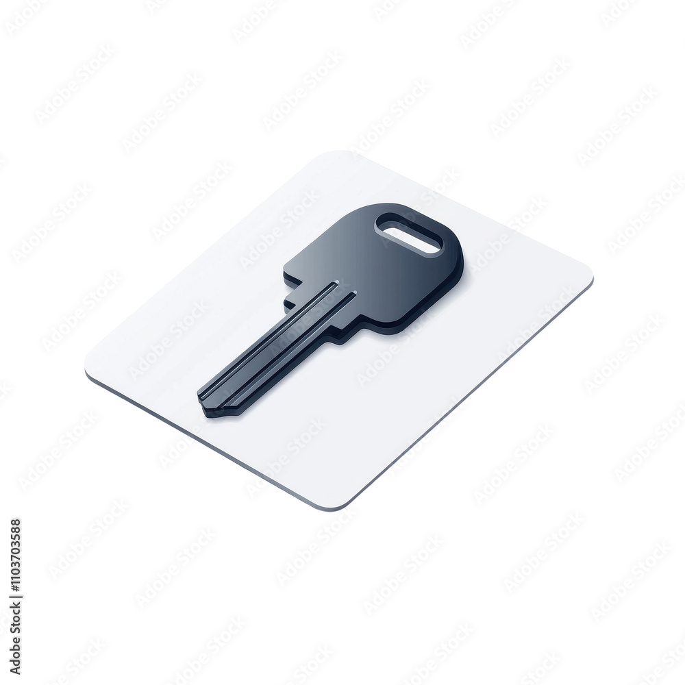 Key Card Icon with Swipe Arrow Symbolizing Secure Entry Access Control Key Card Icon with Swipe Arrow Symbolizing Secure Entry Access Control