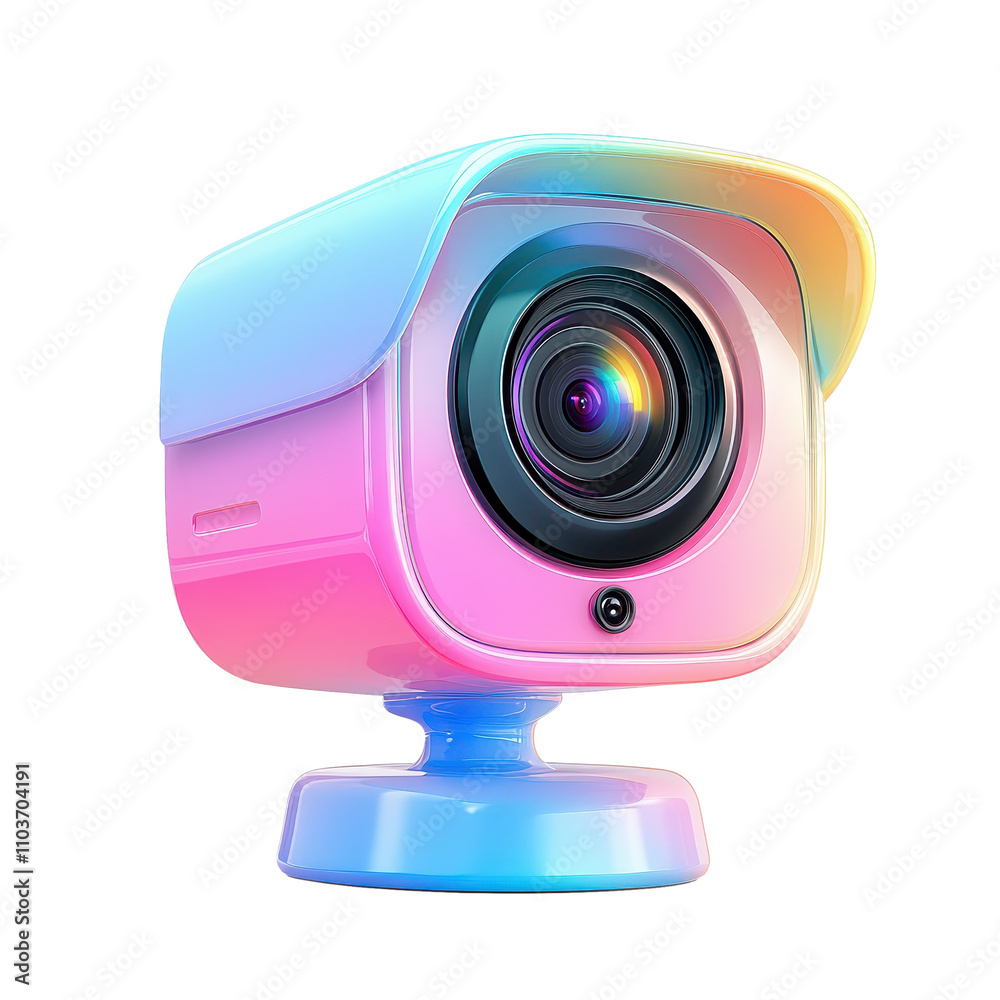 Vibrant Colorful Security Icon Digital Surveillance Technology Concept Vibrant Colorful Security Icon Digital Surveillance Technology Concept