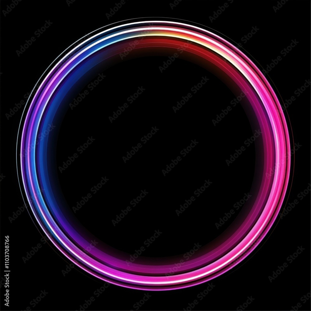 Abstract circular design with vibrant neon colors against a black background, creating a modern and dynamic visual effect. Abstract circular design with vibrant neon colors against a black background, creating a modern and dynamic visual effect.