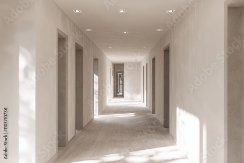 Redesign and update with drywall in a passageway 3D Model photo