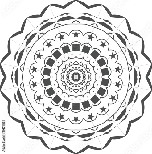 Decorative mandala design 3 vector.